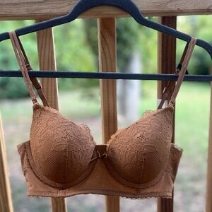 Aerie Bloom Push-Up Bra in Honey